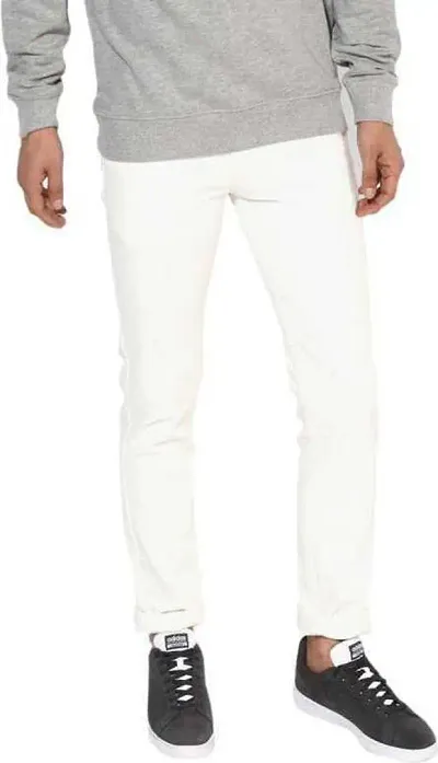 Skinny Fit White Denim Jeans