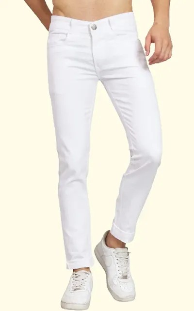 KETCH Men's Slim Jeans (KHJN000073_White_32)