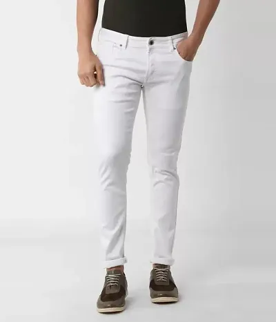 Classic Denim Solid Jeans for Men