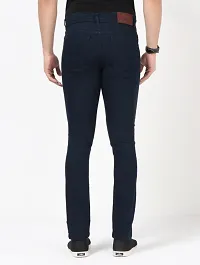 Stylish Black Denim Solid Slim Fit Mid-Rise Jeans For Men-thumb1