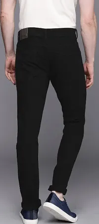 Stylish Black Denim  Mid-Rise Jeans For Men-thumb1