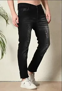 Stylish Black Denim Mid-Rise Jeans For Men-thumb2