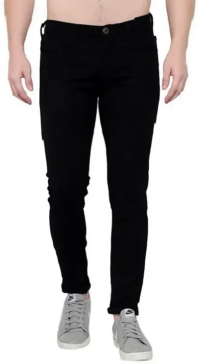 Stylish Lycra Blend Mid-Rise Jeans For Men