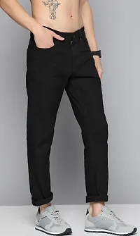 Stylish Black Denim  Mid-Rise Jeans For Men-thumb2