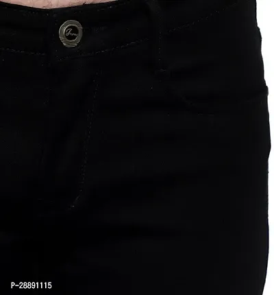 Stylish Black Denim Mid-Rise Jeans For Men-thumb5