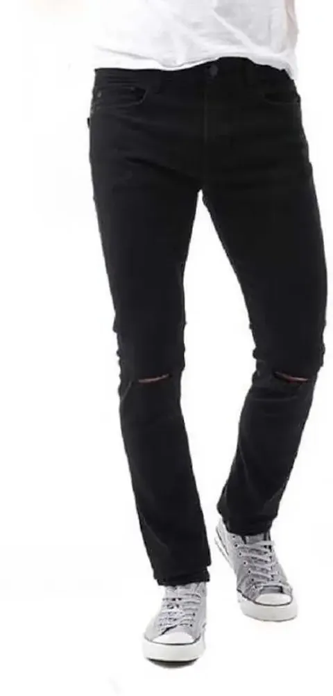 Stylish Denim Mid-Rise Jeans For Men