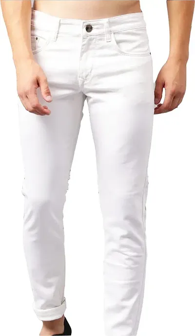 Stylish Blend Mid-Rise Jeans For Men