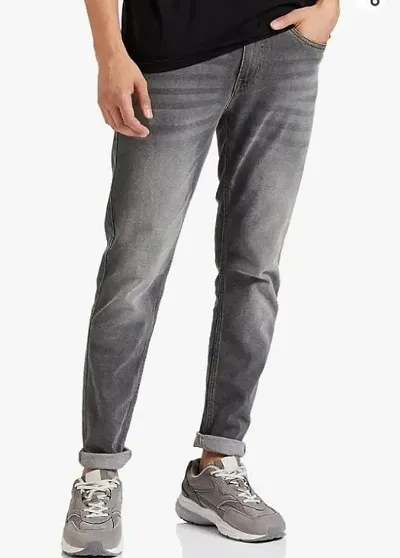 Stylish Fancy Solid Regular Fit Denim Mid-Rise Jeans For Men