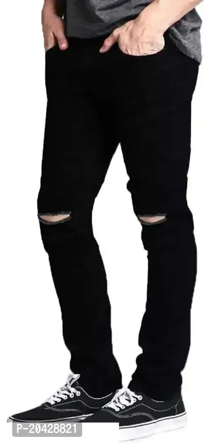 Classic Denim Solid Jeans For Men-thumb0