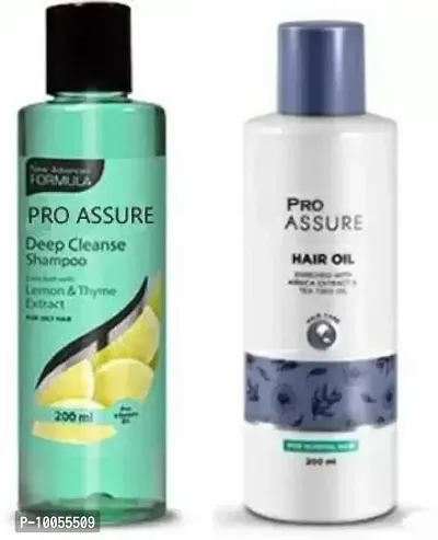 Assure Deep Cleanse Shampoo With Hair Oil A combo of Shampoo and Hair oil&nbsp;&nbsp;(2 Items in the set)