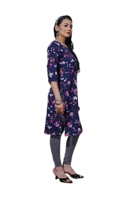 Floral Print Crepe Feeding Kurti-thumb1