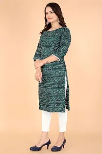 Beautiful Crepe Printed Feeding White Color Lace Border on Sleeve Kurti-thumb2