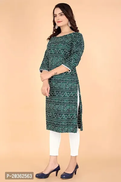 Beautiful Crepe Printed Feeding White Color Lace Border on Sleeve Kurti-thumb3