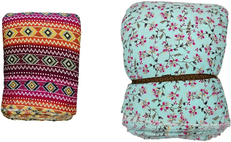 Stylish Crepe Printed Unstitched Fabric - Pack of 2