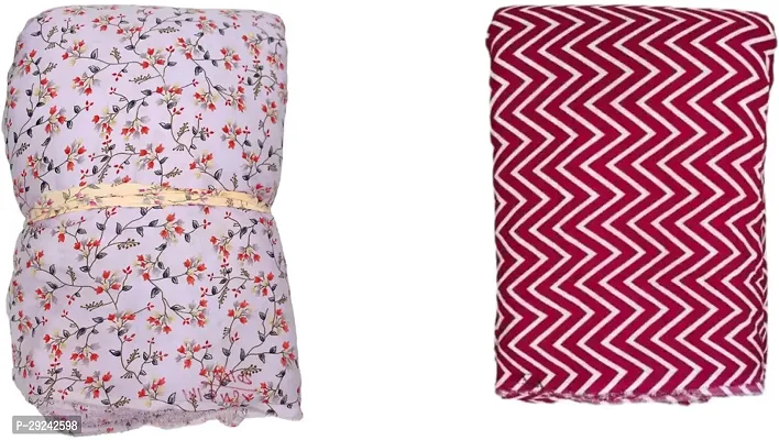 Elegant Multicoloured Pack of 2 Crepe Unstitched Fabric Material