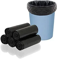 Clean City Biodegradable Garbage Bags, Dustbin Bags Size - 17x19 inches - 30 Bags Per Roll (Pack of 1) Black Color-thumb1