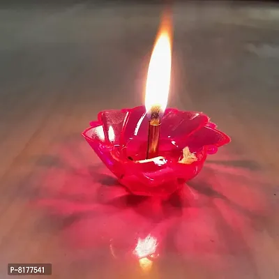 Transparent Plastic Diwali Diyas for Decoration - 4 Pieces
