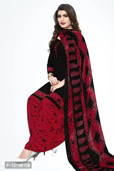 Beautiful American Crepe Printed Dress Material with Dupatta-thumb0