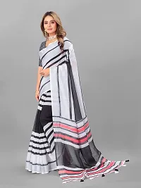 Casual Wear Printed Linen Saree For Women And Girls-thumb1