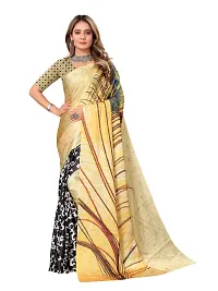 Digital Print, Printed Bollywood Silk Blend, Crepe Saree For Women-thumb1