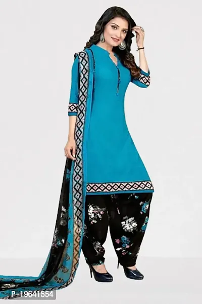 Beautiful Crepe Printed Dress Material with Dupatta