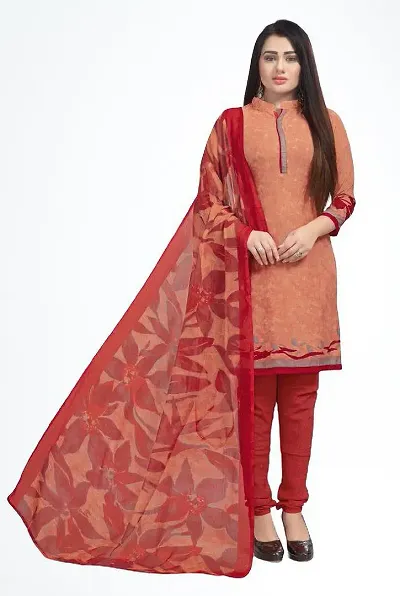 Classic American Crepe Dress Material with Dupatta