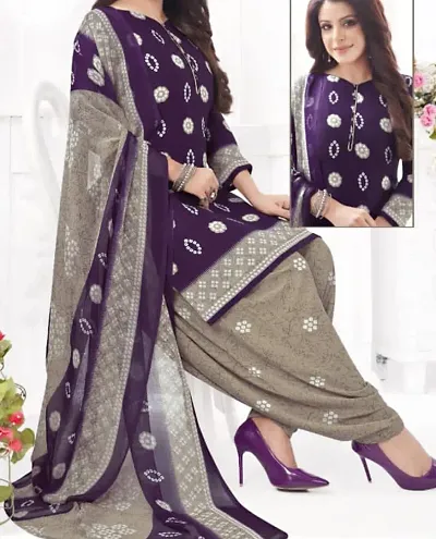 Beautiful American Crepe Dress Material with Dupatta