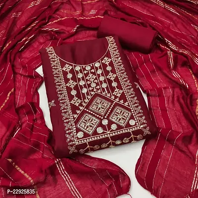 Cotton Silk Suit Dress Material with Dupatta