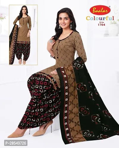 Unstitched Cotton Blend Salwar Suit Material Floral Print, Printed, Geometric Print