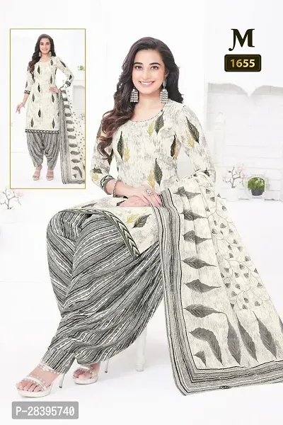 Beautiful Crepe Printed Dress Material with Dupatta