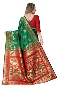 Woven Baluchari Art Silk Saree for Women-thumb2