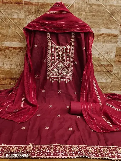 Cotton Silk Suit Dress Material with Dupatta