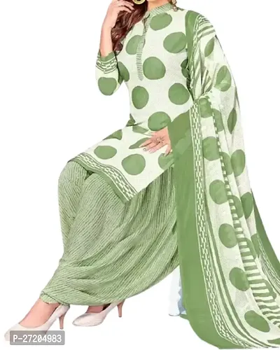 Beautiful Crepe Printed Dress Material with Dupatta