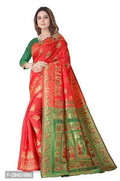 Woven Baluchari Art Silk Saree for Women