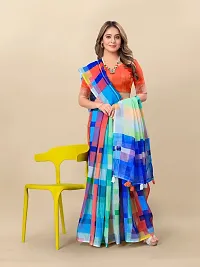 Casual Wear Printed Linen Saree For Women And Girls-thumb3