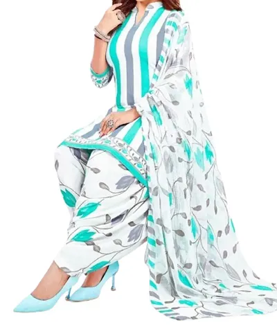 Beautiful Crepe Dress Material with Dupatta