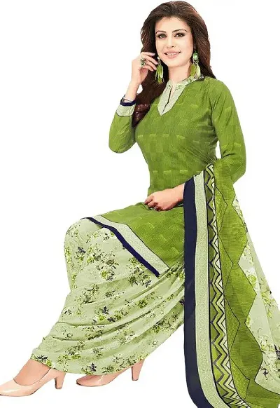 Women Synthetic Dress Material with Dupatta