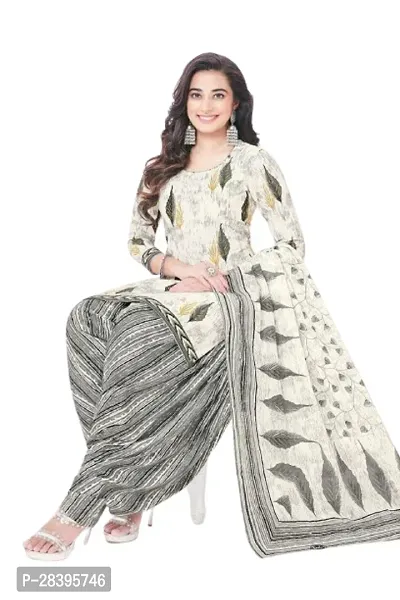 Beautiful Crepe Printed Dress Material with Dupatta