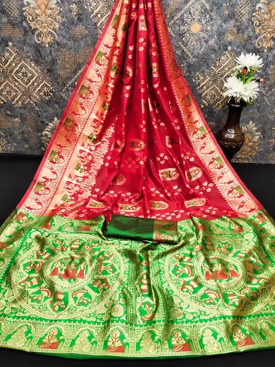 Elegant Silk Blend Saree with Blouse piece 