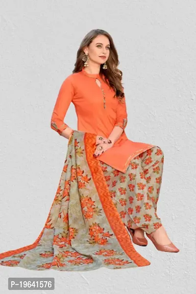 Beautiful Crepe Printed Dress Material with Dupatta