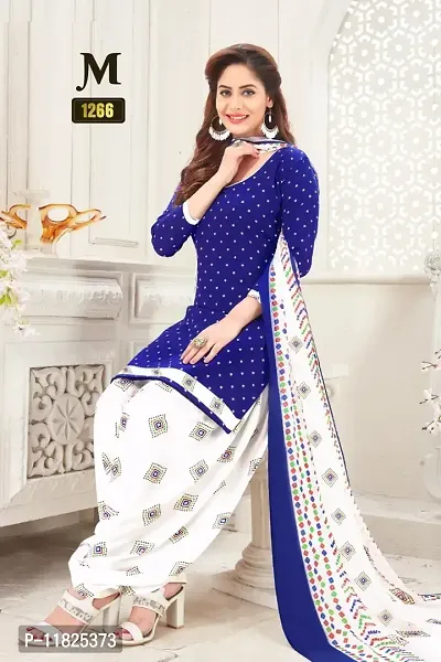 Beautiful Crepe Printed Dress Material with Dupatta