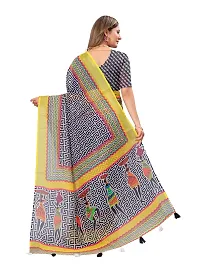 Casual Wear Printed Linen Cotton Saree For Women And Girls-thumb1