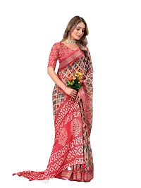Casual Wear Printed Linen Saree For Women And Girls-thumb3
