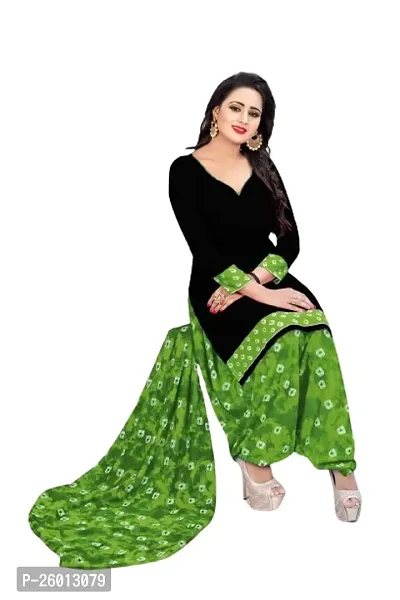 Beautiful Crepe Printed Dress Material with Dupatta-thumb0