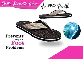 KIXRUN Grey Ortho + Rest Men's Extra Soft Ortho Doctor Slippers for Men | Orthopedic MCR Footwear | Comfortable Flip-Flops for Home Daily use-thumb1