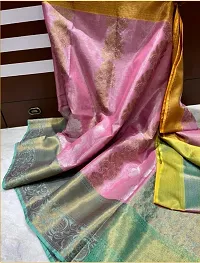 Beautiful Tissue Banarasi Saree with Blouse Piece-thumb2