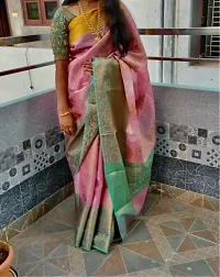 Beautiful Tissue Banarasi Saree with Blouse Piece-thumb3