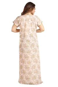 Comfortable Cotton Printed Round Neck Nightdress For Women-thumb3