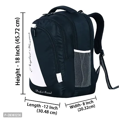 School bag For Men Women Boys Girls/Office School College Teens  Students Bag  Backpack (Black)-thumb4