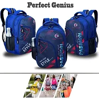 School bag For Men Women Boys Girls/Office School College Teens  Students Bag  Backpack (navy blue)-thumb1